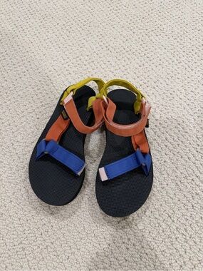 Teva Colorblock Strap Sandals - Black/Blue/Orange/Yellow